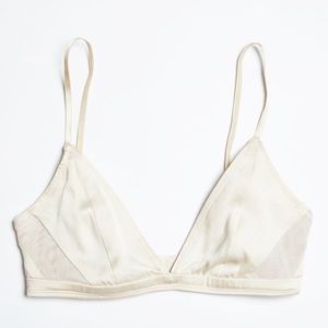 KENT Organic Silk Pop Bralette in White Small